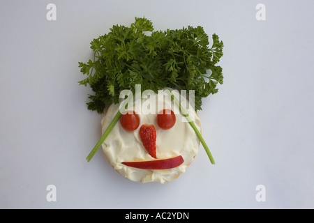 Vegetable face Stock Photo