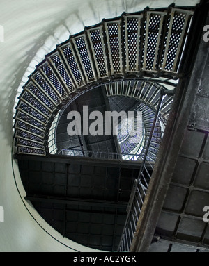 Spiral staircase, Hunting Island Light, South Carolina Stock Photo