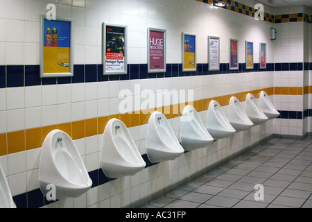 Urinal stalls in male public convenience.