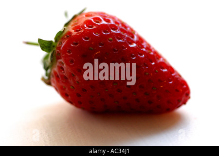 single strawberry Stock Photo