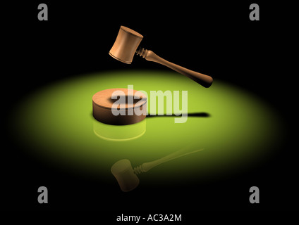 auction hammer Stock Photo