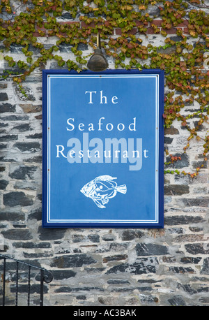 Rick Stein's Seafood Restaurant detail Padstow Cornwall england Stock Photo