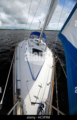 Saddler 34 Yacht sailing on Lough Derg Ireland Stock Photo