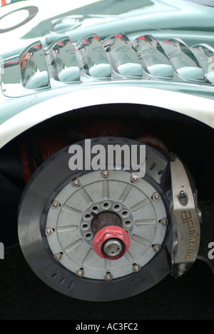 Front Brake System of Bentley Speed 8 Endurance Sports Car at Oulton Park Motor Racing Circuit Cheshire England United Kingdom Stock Photo