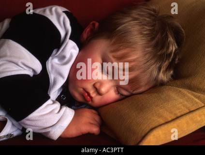 Three Year Old Boy Sleeping (Medium Format) Stock Photo