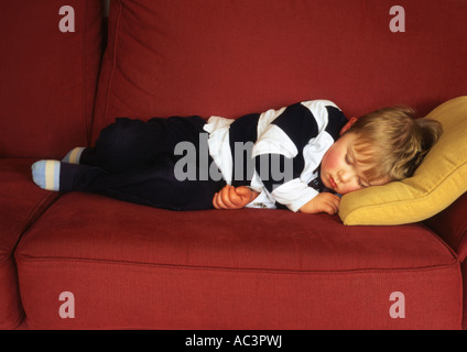 Three Year Old Boy Sleeping (Medium Format) Stock Photo
