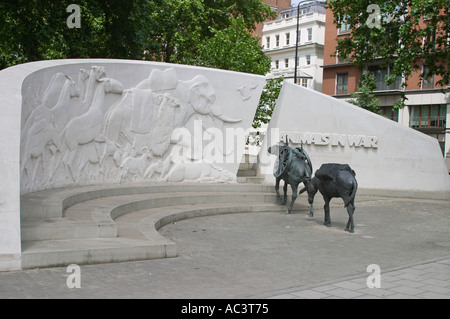 Animals in War Monument in Park Lane London England Stock Photo