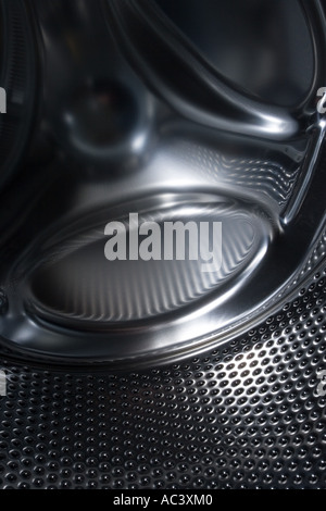stainless steel washing machine drum Stock Photo
