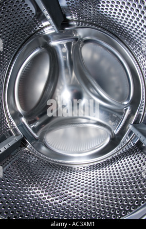 stainless steel washing machine drum Stock Photo