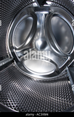 stainless steel washing machine drum Stock Photo