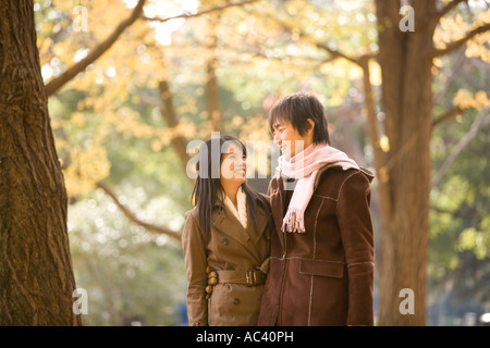 Young couple looking at each other Stock Photo