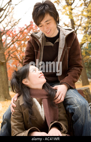 Young couple looking at each other Stock Photo