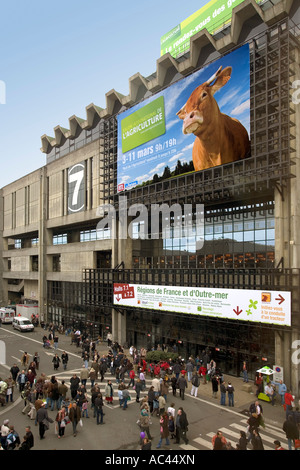 An exhibition hall entrance of the 2007 Agricultural Show. Paris. Entrée de l'un des halls du Salon de l’Agriculture 2007.Paris. Stock Photo