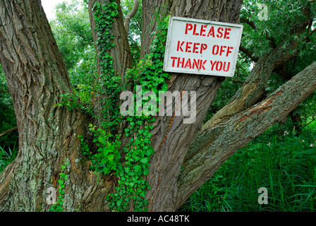 please keep off sign, norfolk, england Stock Photo