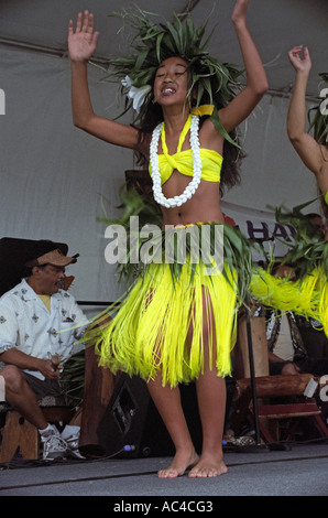 Teen Hula Dancer Stock Photo - Alamy