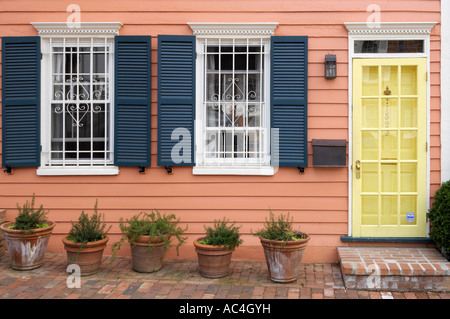 Colourful Georgetown houses near Washington DC USA Stock Photo