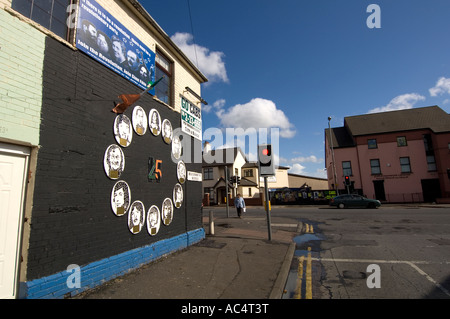 Republican murals Falls Road Belfast Stock Photo