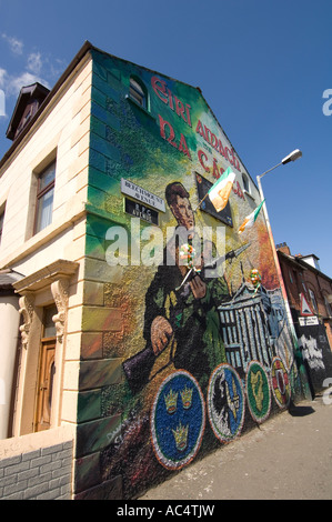 Republican murals Falls Road Belfast Stock Photo