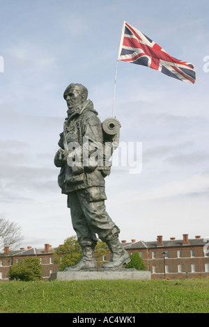 Falklands War Memorial Royal Marine Statue Eastney Barracks Stock Photo 