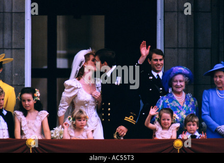 Wedding of Prince Andrew and Sarah Ferguson July 1986. Prince Andrew ...