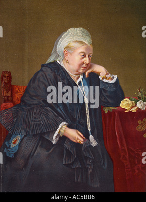 Her Majesty Queen Victoria,1819 - 1901, seen here in 1899, after a painting by Baron Von Angeli. Queen of the United Kingdom. Stock Photo