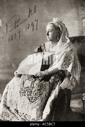 Queen Victoria, 1819 - 1901. The authorised Diamond Jubilee photograph in 1897 Stock Photo