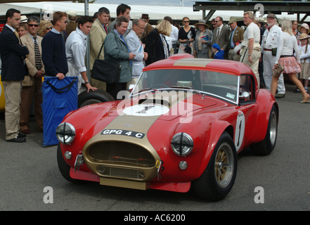 AC Cobra Sports Car at Goodwood Revival Motor Racing Meeting 2003 West Sussex England United Kingdom UK Stock Photo