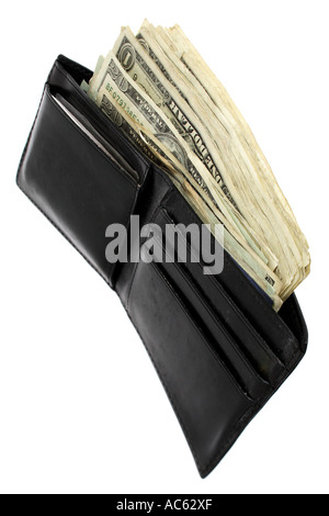 Louis Vuitton wallet filled with cash Stock Photo - Alamy