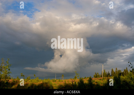 Thunderstorm cell forming , Finland Stock Photo