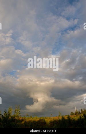 Thunderstorm cell forming , Finland Stock Photo