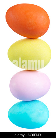 STACK OF EASTER EGGS CUT OUT Stock Photo