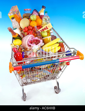 SHOPPING TROLLEY / GROCERY CART Stock Photo