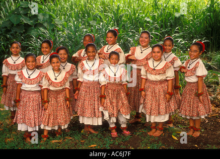 Hawaiians, Hawaiian girls, Hawaiian, girls, children, hula dancers, Aloha Week, Plantation Village, Waipahu, Oahu Island, Hawaii Stock Photo