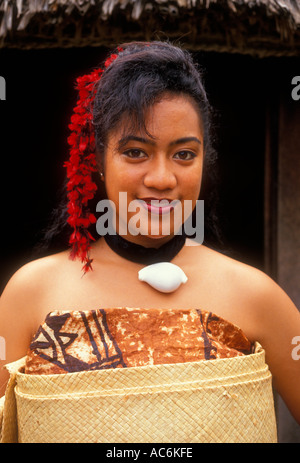 Tongan woman, Tongan, woman, wedding dress, Tongan village Stock Photo ...