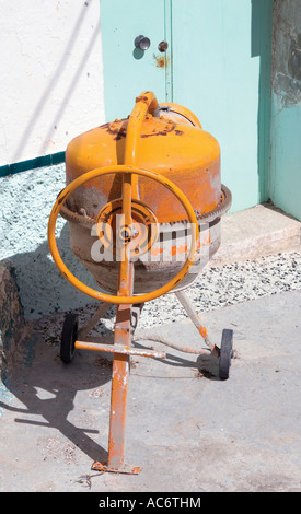 Cement mixing machine Stock Photo