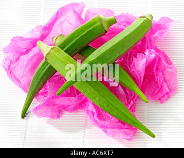 OKRA / LADIES FINGERS Stock Photo