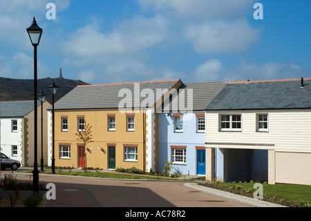 a new affordable housing scheme in redruth,cornwall,england Stock Photo