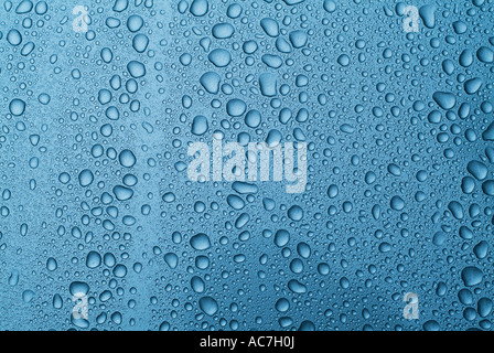 Water droplets on glass background Stock Photo