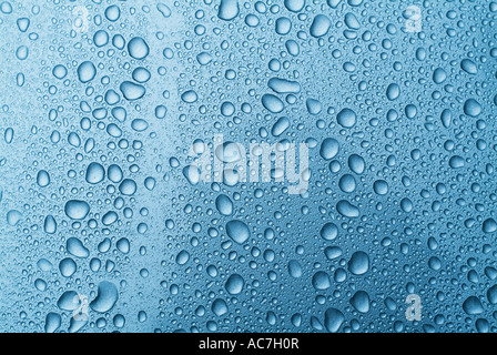 Water droplets on glass background Stock Photo