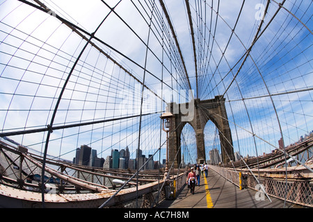 Brooklyn Bridge with Lower Manhattan Stock Photo - Alamy