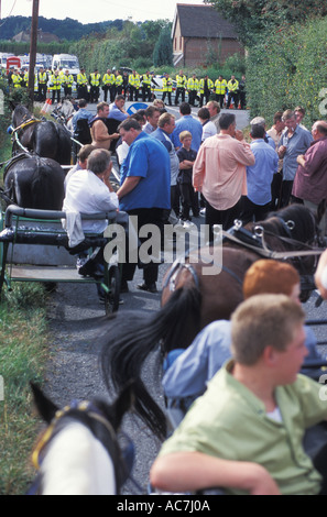 Romany gypsies at the Horsmonden horse fair in Kent Stock Photo