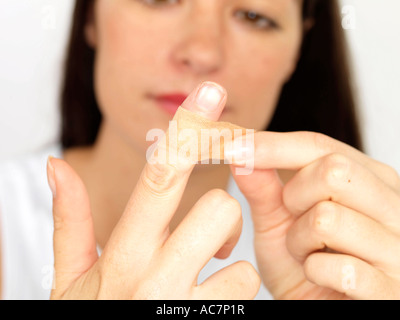 Young Woman Applying Plaster Model Released Stock Photo