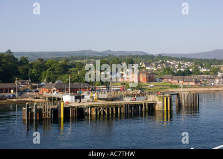 Ferry terminal and town of Brodick Isle of Arran Scotland UK Stock Photo