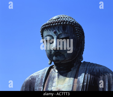 Great Buddha, Daibutsu, Kamakura. Bronze statue of Amida Buddha 13.5m  tall. Stock Photo