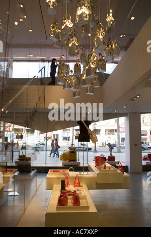 Lancel concept store, 127 avenue Champes-Elysees, Paris France selling luxury bags Stock Photo