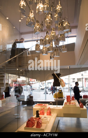 Lancel concept store, 127 avenue Champes-Elysees, Paris France selling luxury bags Stock Photo