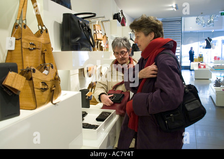 Lancel concept store, 127 avenue Champes-Elysees, Paris France selling luxury bags Stock Photo