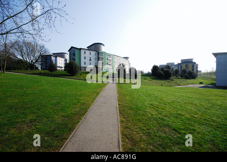 Panorama of University of East Anglia (UEA) accomodation blocks Stock Photo