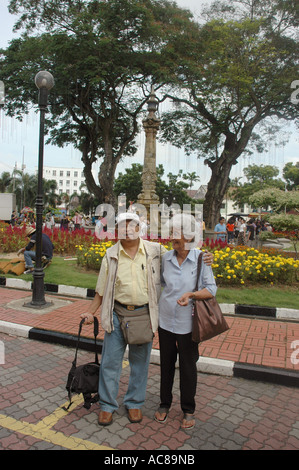 SMA79114 Old Indian tourists in Malacca Singapore South East Asia Model Release Stock Photo