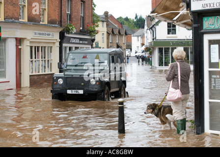 Flooding in Tenbury Wells June 2007 Stock Photo